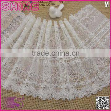 Factory in Stock 7.48" Lace,19cm New Design Eslatic White Women Inner Underwear Nylon Fashion Warp Knitted Lace