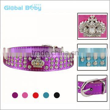 Bling rhinestone crown decoration pet cat dog wear collar