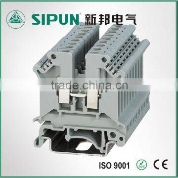 UK4 sq 11~30 AWG conductor size din rail terminal block