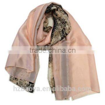 wholesale factory 100% polyester silk-like printed scarf