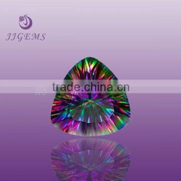 Triangle shape mystic topaz