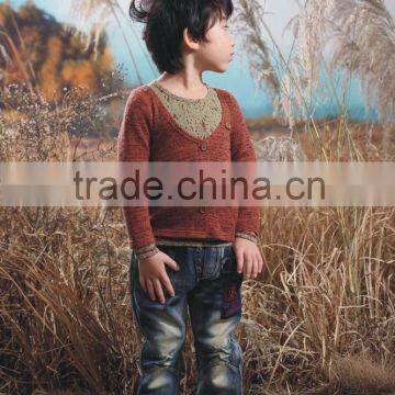 Low neckline sweater clothes suits dress designs/kids apparels suppliers