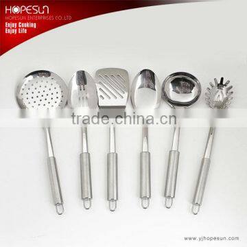 High grade cooking tools 6pcs set best stainless steel kitchen utensils