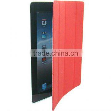 Magnetic smart cover with back case for Ipad 2 smart cover red