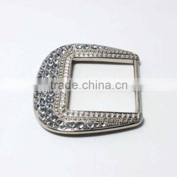 Customized 40mm Silver Plated Overalls Harness Metal Belt Buckle for Women Coat photo-2