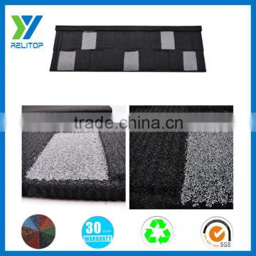 Two color sound insulation shingle stone coated competitive roof tiles