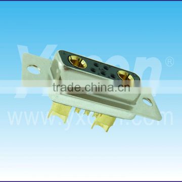 Dongguan Yxcon 7pin 7W2 high voltage brass plating pins female high quality D-SUB connector