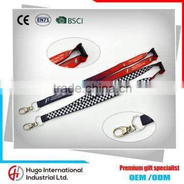 Alibaba China Online Sale Custom Printed F1 Sublimation Soft Touch Dangle Polyester Cord Lanyards