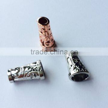 Nickle-free Rose Gold Silver Gunmetal Metal Drawstring Cord End