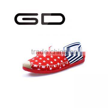 GD cheap stylish cloth shoes slip on shallow causal girls shoes