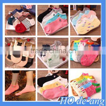 2016 Hogift Hot Selling New Summer Women Socks Cotton Embroidered Lady Socks Wholesale MHo-214 photo-3