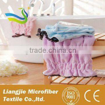 [LJ towel] Pakistan Cantex White with Yarn Dyed micofiber Hair Towel