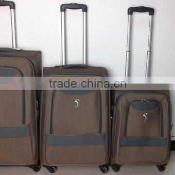 factory closeout trolley suitcase set 3pcs 1200D polyester