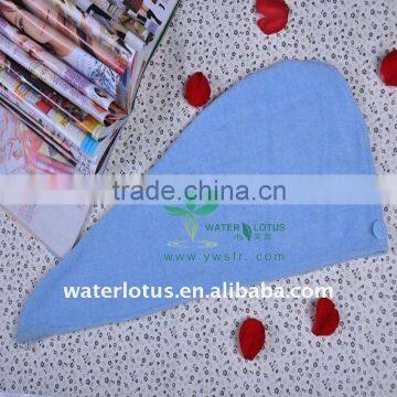 Embroidery microfiber hair towels for girls