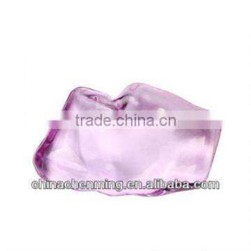 transparent irregular stone bead without hole