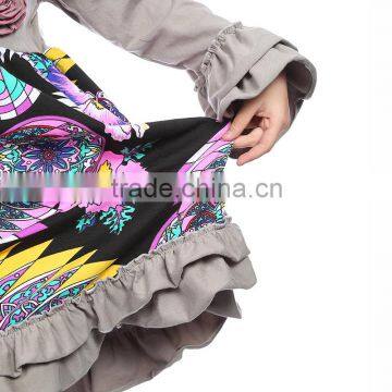 Wholesale Clothes High Quality Cotton Girls Ruffle Pant Set photo-4