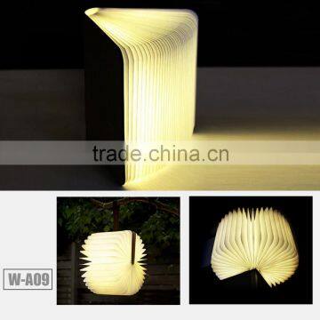 Imported Classic Woodern LED Rechargeable Folding Book Shape Lamp With Mobile Power, W-A09 photo-4