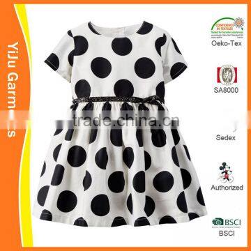 Girl Summer casual baby cotton printed big dot dress                        
                                                Quality Choice