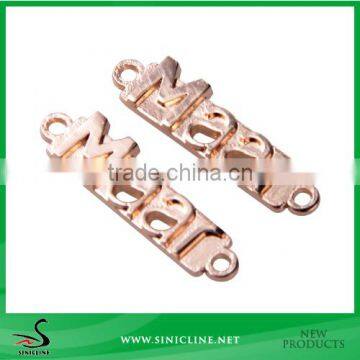 Sinicline Newest Rose Gold Metal Tag For Scarf