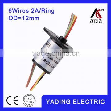 miniature slip ring SRC12A-6 OD 12mm 6wires 2Amp