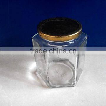800ml 26oz Hexagonal Glass Honey Jars for Food Storage SLJe43 photo-2