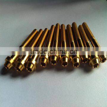 OEM Anodized Titanium Torx Screws / Racing Bike Motorcycle Bolts Torx Security Screws