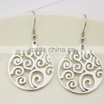 Custom Jewelry Stainless Steel Simple Silver Pendant Earring Designs For Women