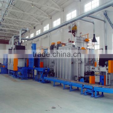 Pusher type heat treatment furnace for quenching and tempering