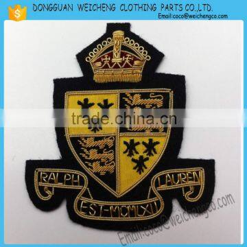 Bullion Badges | Hand Embroidered Bullion Blazer Badges