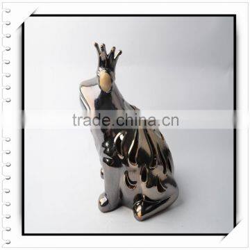 Frog Ceramic Candle Holder with Crown