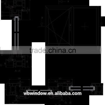 Pvc Single Tilt and Turn Window With Clear Glass photo-5