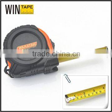 Fancy store item suppliers steel measuring tape abs case rubber coated 7.5m/25ft length 25mm width