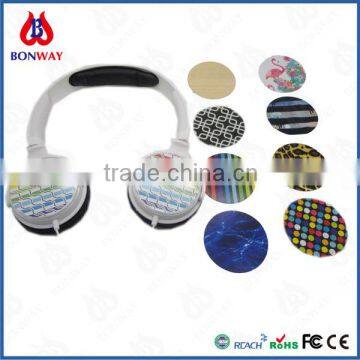 fancy color headphones with custom design logo