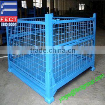 wire mesh container/mesh box wire cage metal bin storage container with best price