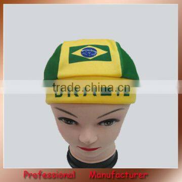 Fashion elastic Brazil head bandana sports fans bandana for team club