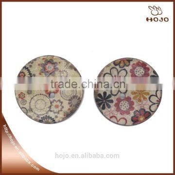 Coconut shell button 2.5cm autumn flowers for clothes