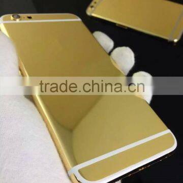 new products 2016 for iphone 6s back housing 24kt gold with full buttons