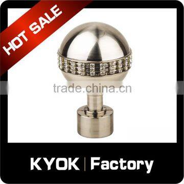 KYOK Fancy Curtain Rod With Stainless Steel Iron Chrome,16mm Iron Shower Curtain Rod Finials Wholesale Supplier's Choice photo-5
