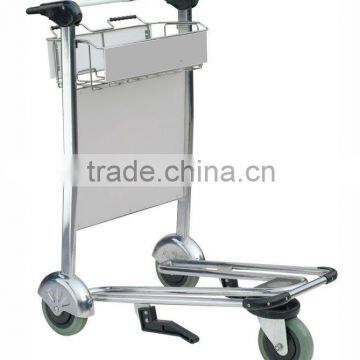 Stainless steel airport luggage trolley