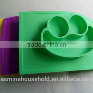 Custom BPA Free Baby Feeding and Kids Dinner Frog Shaped Silicone Placemat photo-3