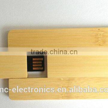ECO Friendly Wooden Material Personalized Laser Engraving Logo 16GB Credit Card Usb Flash Pen Drives photo-3