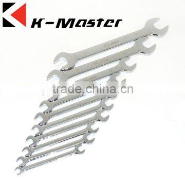 K-Master mirror polished chrome plated 8-27 professional double open end wrench