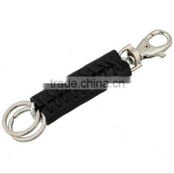 Hot Metal shoelace Cow Leather Keychain Men's Fashion Handmade Decoration Calf Skin Leather Keyring FHMK0012