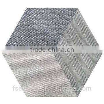 EMBOSS 100*200*175mm grey color hexagon tile porcelain mosaic floor tile