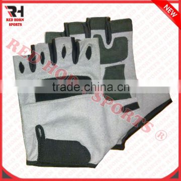 Leather Cycling Gloves, Custom Made Short Finger Cycling Gloves