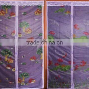 Rhombus mesh cartoon printed mosquito net fabric