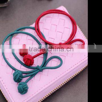 Korean Version High Elastic Handmade Cherry Knotted Hair Ring Tousheng Rubber Band Hair Accessories Hair Rope Accessories