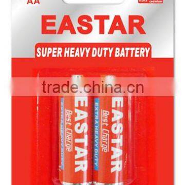 Eastar carbon zinc battery aa size no.5 primary cells