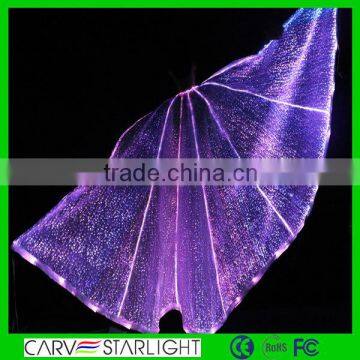 Professional shinning dance luminous belly dance costume wings