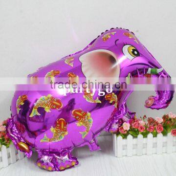 Pink colorful elephant shape foil helium balloon new design metalic foil balloon for kid toys (70*45cm)